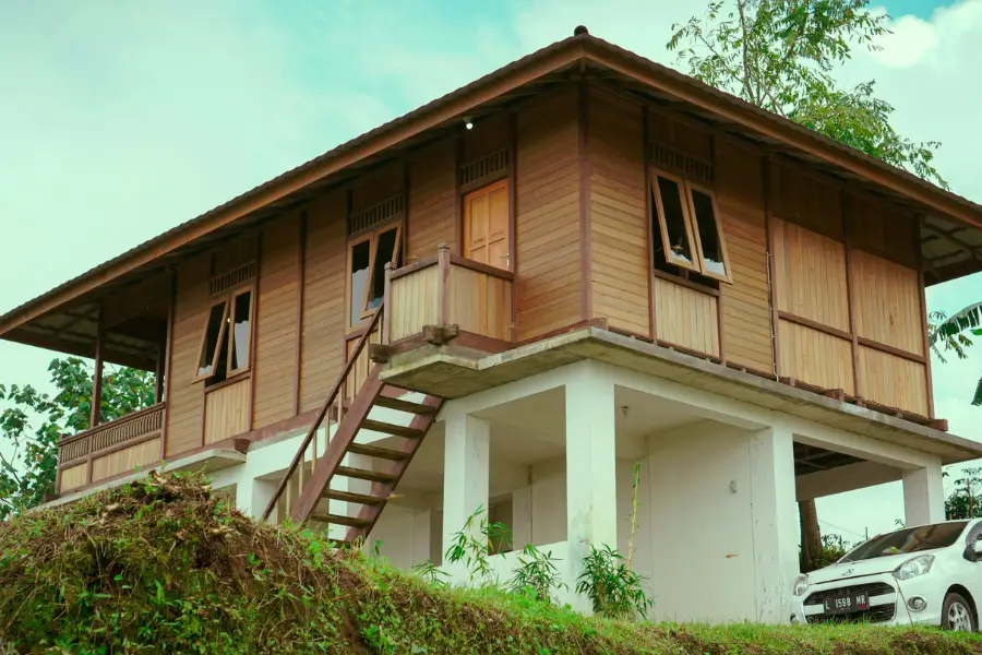 a house with a staircase